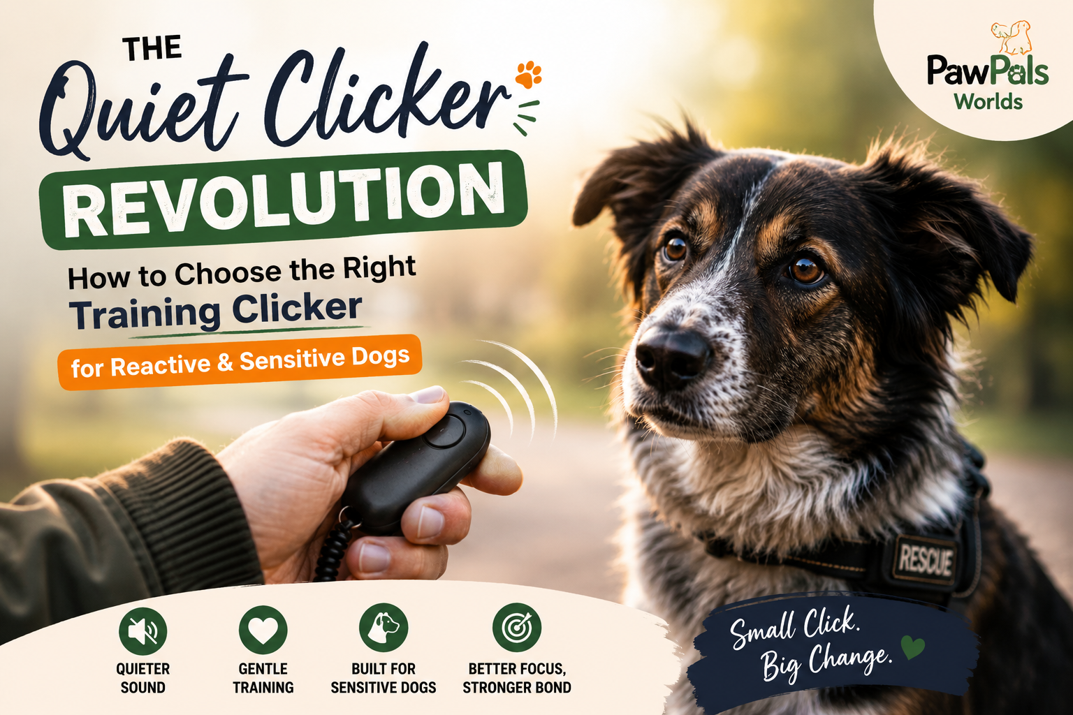 How to Choose the Right Training Clicker for Reactive & Sensitive Dogs
